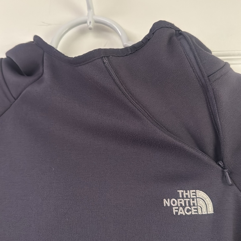 Women’s North Face neck Zip Hoodie Furry Warm Inside Athletic Ski Long Sleeve - Picture 3 of 8
